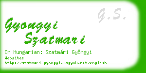 gyongyi szatmari business card