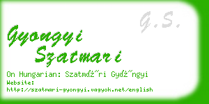 gyongyi szatmari business card